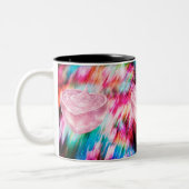 Pink Heart Crystal Abstract Art Mug (Gauche)