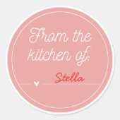 Pink Heart Custom  From the Kitchen of Sticker (Voorkant)