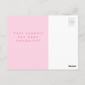 Pink Heart Dank u Briefkaart (Achterkant)