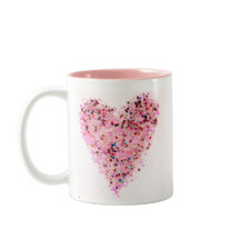 Pink Heart Glitter Mug