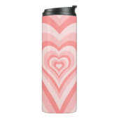 Pink Heart Gradient Pattern – Cute Girly Love Thermosbeker (Gedraaid links)