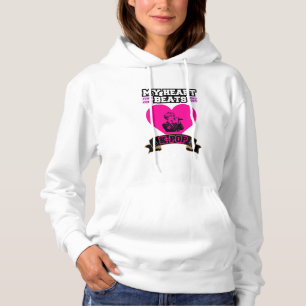 Pink Heart Idol Singing KPop Music Love Design Hoodie