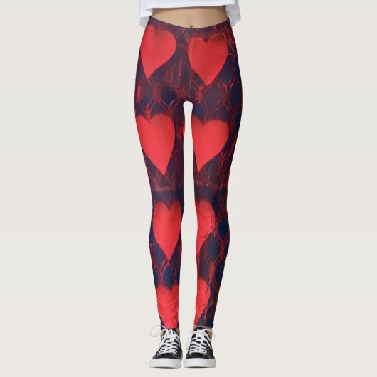 Pink Heart Leggings beroemd gemaakt door HAS Jewel (Voorkant)