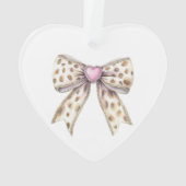 Pink Heart Leopard Girl Bow Noël (dos)