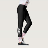 Pink Heart Love Leggings femmes (Droite)