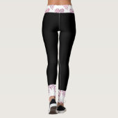 Pink Heart Love Leggings femmes (Dos)