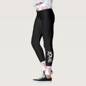 Pink Heart Love Leggings femmes (Gauche)