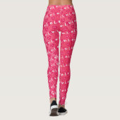 Pink Heart LOVE Typografie Valentine Day Legging (Achterkant)