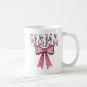 Pink Heart Mama Bow Design Moederdag Koffiemok