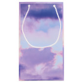 PINK HEART MET CLOUDS Gift Bag Klein Cadeauzakje (Achterkant)