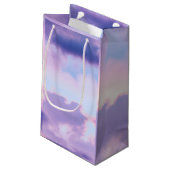 PINK HEART MET CLOUDS Gift Bag Klein Cadeauzakje (Achterkant Gekanteld)