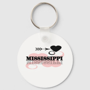 Pink Heart Mississippi Sleutelhanger