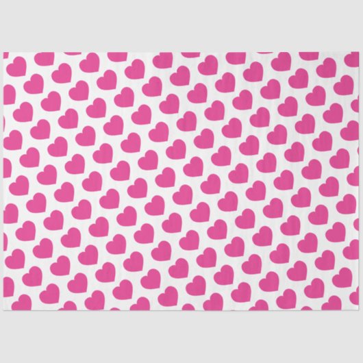 Pink Heart Modern Sweet Love Notes Fun Tissuepapier (Voorkant)