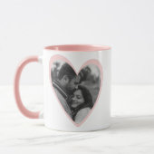 Pink Heart Mok Gift - Aangepaste foto en bericht (Links)