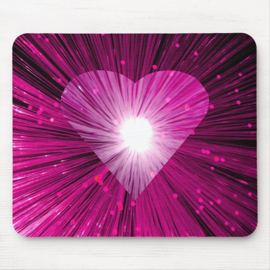 Pink Heart mousepad Muismat (Voorkant)