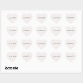 Pink Heart Pattern Minimal Serif Always Hart Sticker (Vel)