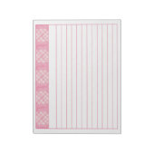PINK HEART QUILT 11x8.5 Bloc-notes + lignes (Tourné)