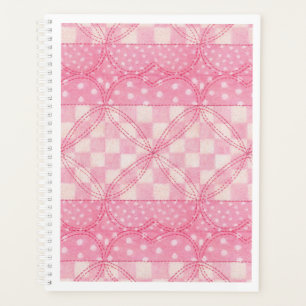 PINK HEART QUILT 8.5x11 Planificateur / Calendrier