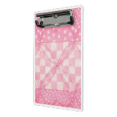 PINK HEART QUILT Mini Clipboard Mini Klembord (Angled2)