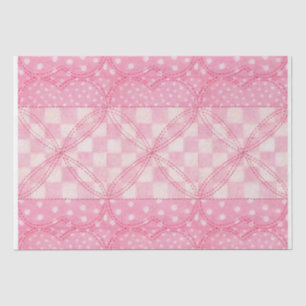 PINK HEART QUILT Tissue Paper Tissuepapier