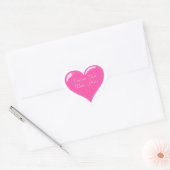 Pink Heart Stickers Personalized Text Love Gifts (Enveloppe)