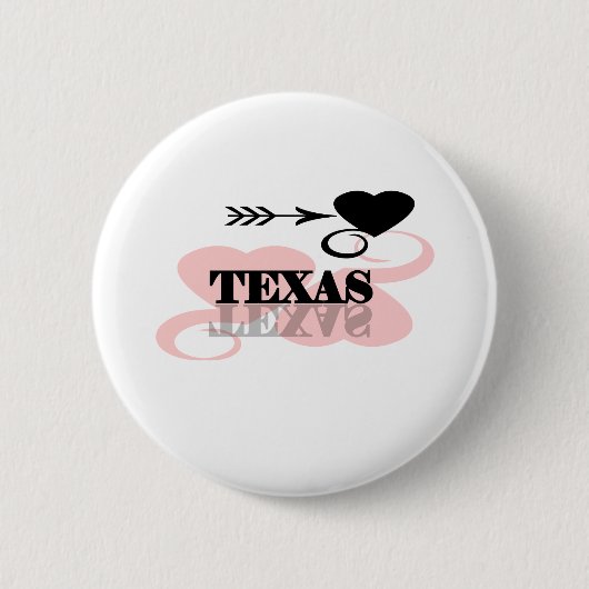 Pink Heart Texas Ronde Button 5,7 Cm (Voorkant)