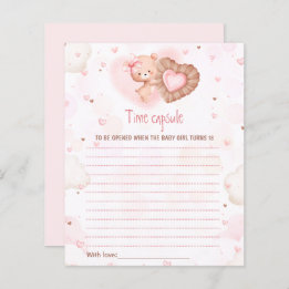 Pink Heart Time Capsule Kaart Valentijn Baby showe