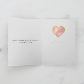 Pink Heart Valentijnsdag kaart voor haar (Binnen)