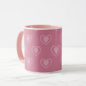 Pink Heart Valentine Coffee Mug (Devant gauche)