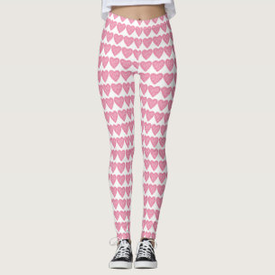 Pink Heart Valentine Leggings