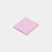 Pink Heart Valentine's Day Gift, Heart Pattern Post-it® Notes (Schuin)