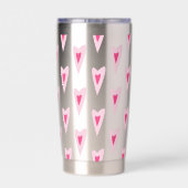 Pink Heart Valentines Water Bottle Geïsoleerde Drinkbeker (Achterkant)
