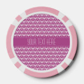 Pink Hearts aangepaste poker chips (Achterkant)