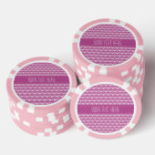 Pink Hearts aangepaste poker chips (Opstapeling)