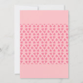 Pink Hearts Flower Bridal Shower Invitation Card (Dos)