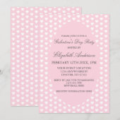 Pink Hearts Galentine's Day Party Kaart (Voorkant / Achterkant)