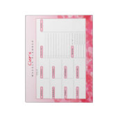 Pink Hearts gepersonaliseerde wekelijkse planner Notitieblok (Gedraaid)