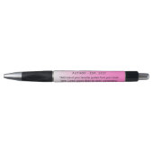 Pink Hearts Gepubliceerd Romance Auteur Quote Pen (Voorkant)
