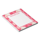 Pink Hearts Girls Mitzvah Notes Bloc-notes (Incliné)