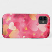 Pink Hearts iPhone 11 Coque (Dos (Horizontal))