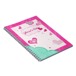Pink Hearts Jeweled PERSOONLIJK DAGBOEK Notitieboek