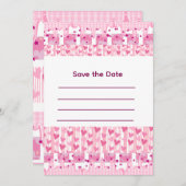 Pink Hearts Kaart (Voorkant / Achterkant)