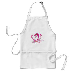 Pink Hearts Linked Standaard Schort