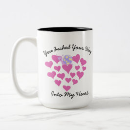 Pink Hearts Love Valentijnsdag Vriendin Gift Tweekleurige Koffiemok