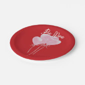 Pink Hearts  Papieren Bordje (Gekanteld)