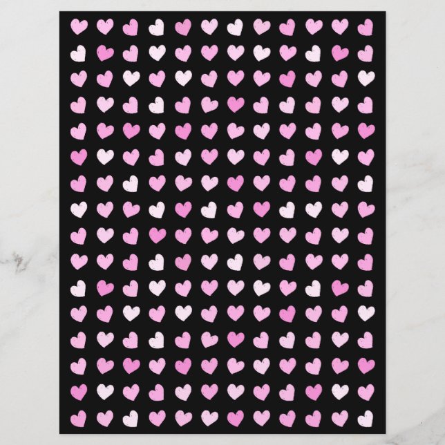 Pink Hearts Patroonpapier (Voorkant)