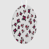 Pink Hearts Pattern – Cute Doodle Design Ornament (voorkant)