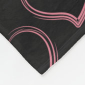  Pink Hearts Pattern Fleece Deken (Hoek)