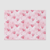 Pink Hearts Sneeuwvlokken Tissuepapier (Voorkant)