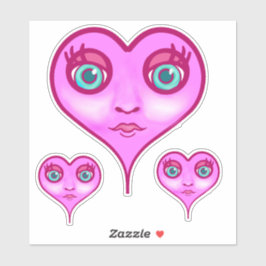 Pink Hearts Sticker
